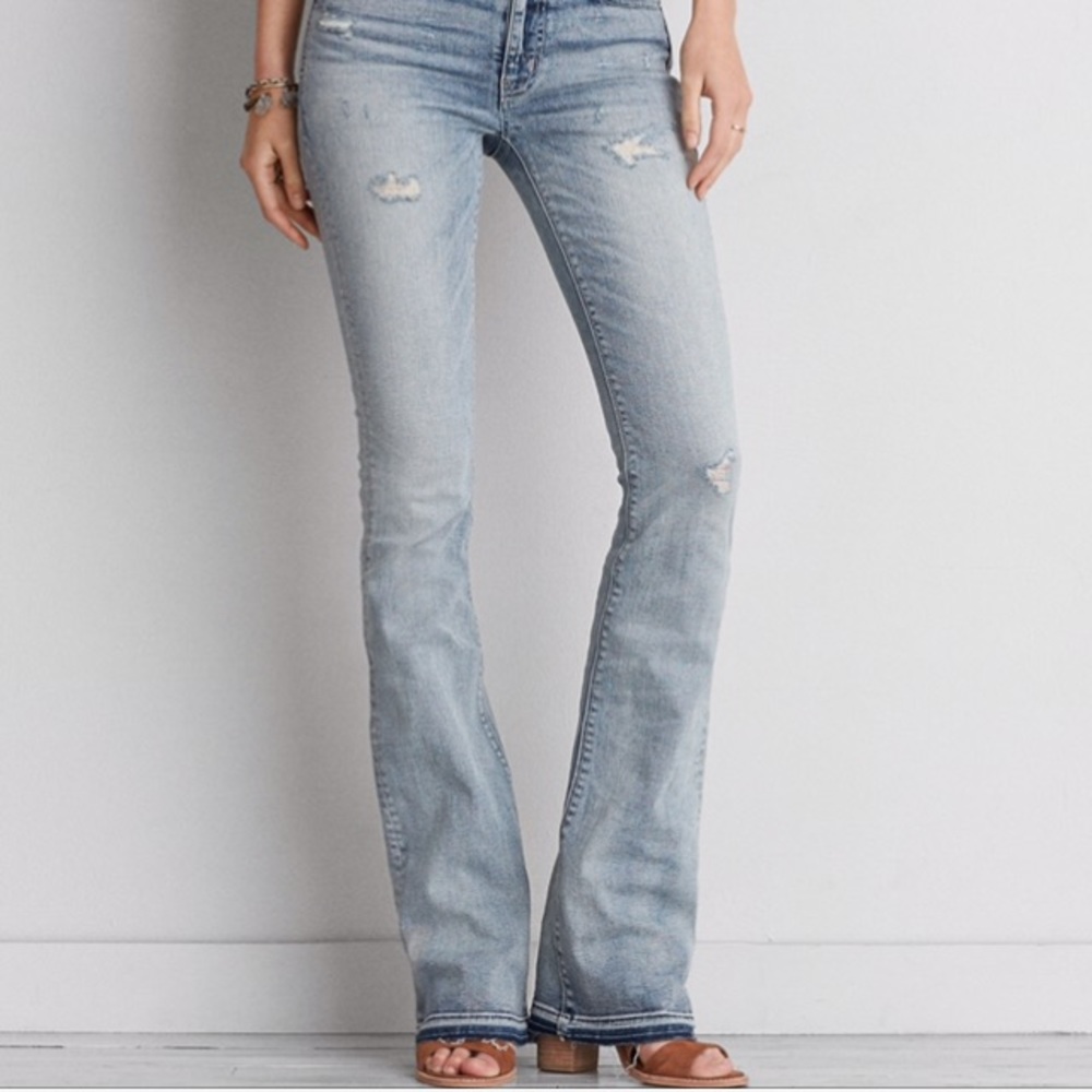 AEO High rise denim flare